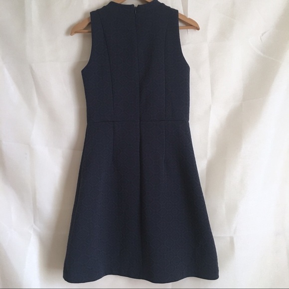 ANN TAYLOR | High Neck Pleated Career A Line Dress - Picture 2 of 5